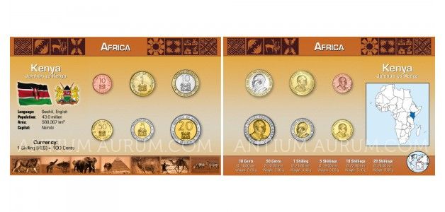 Sada oběžných mincí KEŇA (KENYA)