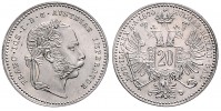 20 KREUZER 1870 FRANTIŠEK JOSEF I. (1848 - 1916)